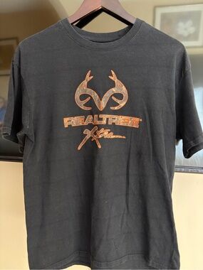 REALTREE xtra deer antler camo tee t shirt large
